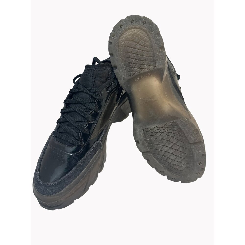 Reebok Cardi Club C Womens Sneakers Size 9 Black Patent Leather Suede Collab